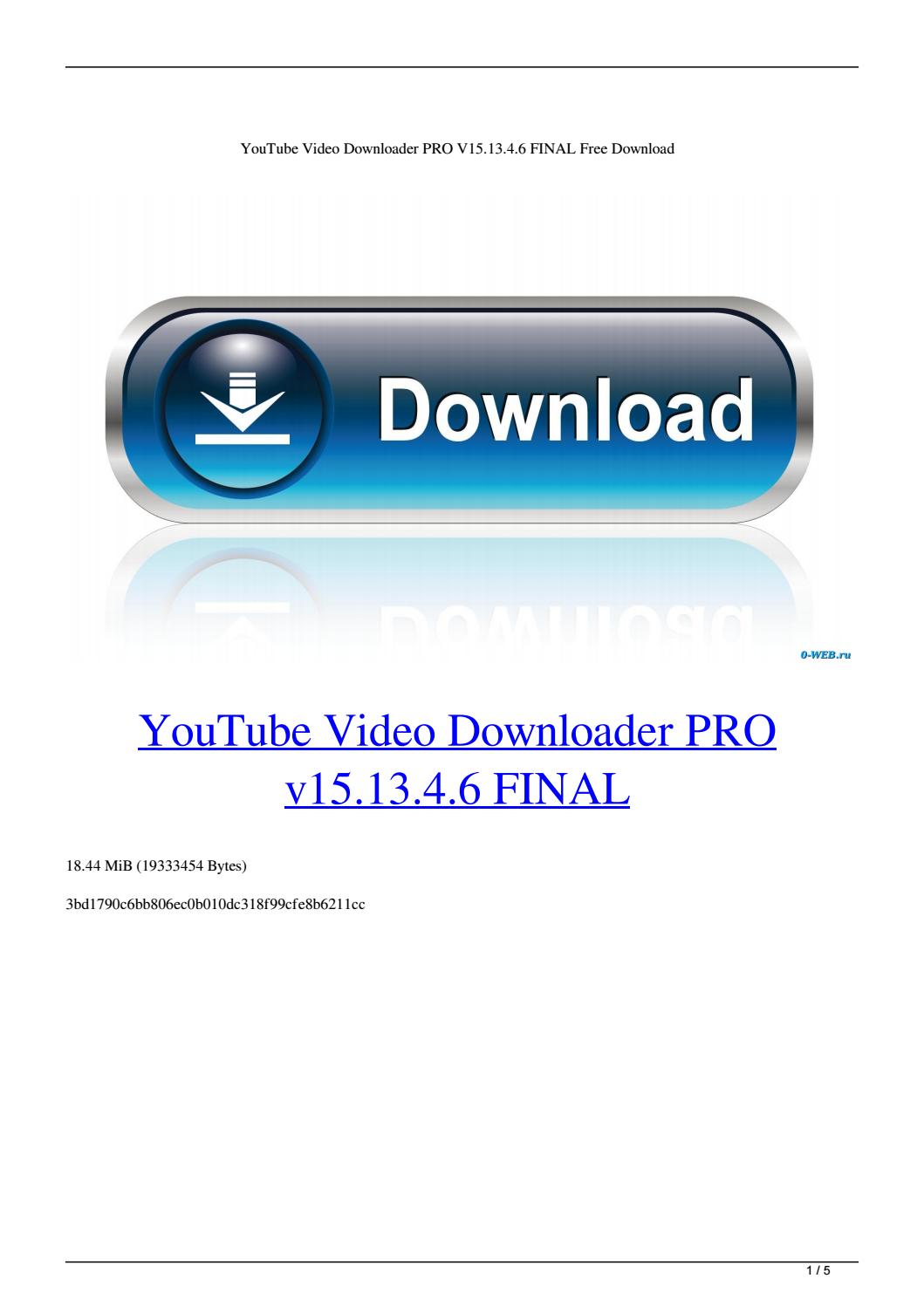 Youtube Video Downloader Pro Free Download